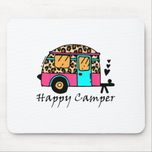 Camper Glücklicher Sommercamp Camping Leopard Lust Mousepad