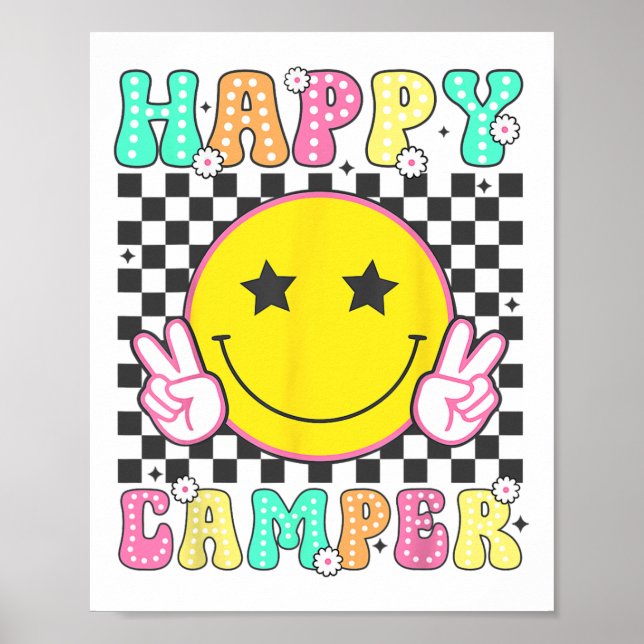 Camper glückliches Summer Camp Camping für Männer  Poster (Vorne)