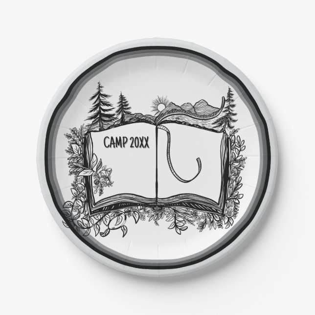 Camper/Hiker Personalisiertes Camping Picnic Pappteller (Vorderseite)