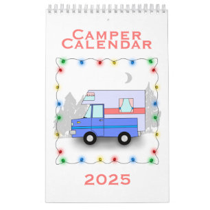 Camper-Kalender 2025 - Single Seite Kleiner Kalend Kalender