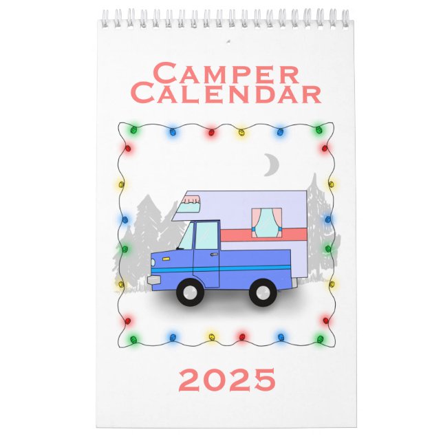 Camper-Kalender 2025 - Single Seite Kleiner Kalend Kalender (Titelbild)