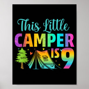 Camper Kinder Geburtstag 9 Jahre alt Camping 9. Ge Poster