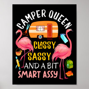 Camper-Königin Cly Sy Smart Y Cool Camping-Geschen Poster