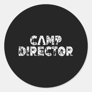 Camper-Leiter des Campingplatzes Runder Aufkleber