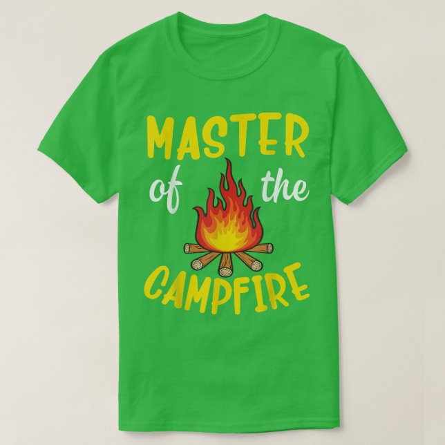 Camper Master of the Campfire Camping Papa Daddy B T-Shirt (Design vorne)