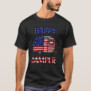 Camper Merica American Happy Pride Flag 4. Juli T-Shirt