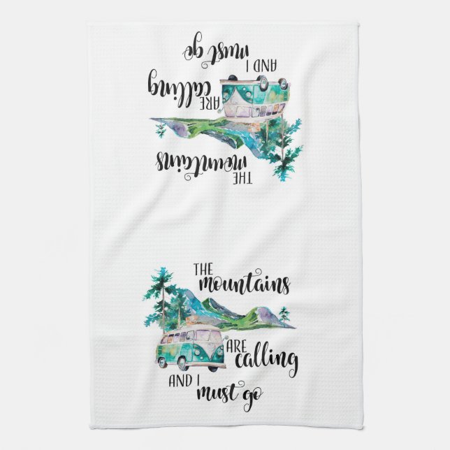 Camper oder Motorhome Geschirrtuch (Vertikal)