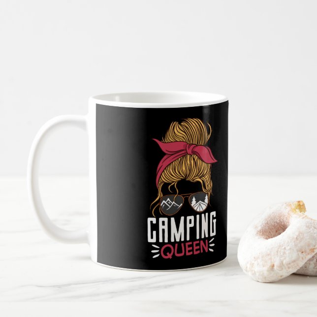 Camper Outdoor Zelt Camping Queen Kaffeetasse (Mit Donut)