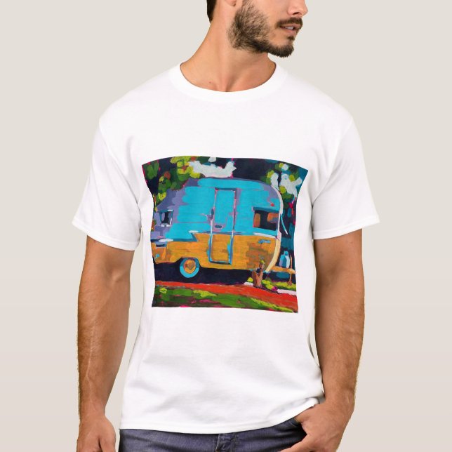 Camper Painting - Gift for Camping Lovers T-Shirt (Vorderseite)