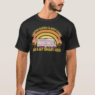 Camper Queen Classy Sassy Smart Assy Flamingo Camp T-Shirt