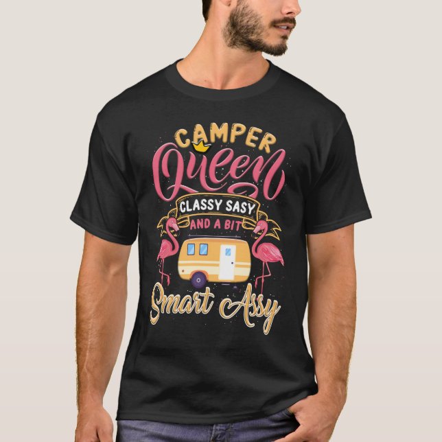 Camper Queen Classy Sassy Smart Assy Funny Camping T-Shirt (Vorderseite)