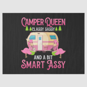 Camper Queen Classy Sassy Smart Funny Funny Girl Seidenpapier