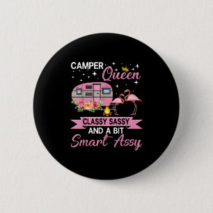 Camper Queen Cly Sy Smart Y Camping Rv gibt Frauen Button