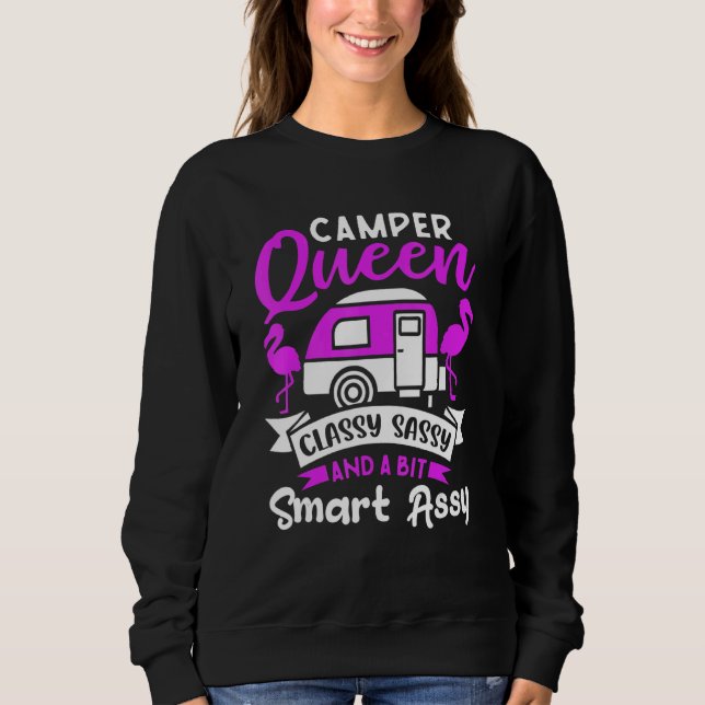 Camper Queen elegant und ein wenig clever Schnitt Sweatshirt (Vorderseite)