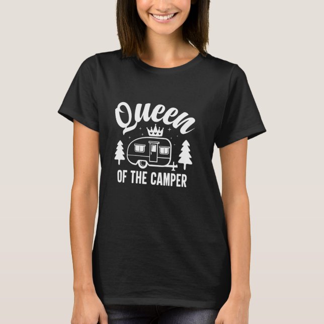 Camper Queen Funny Camping T-Shirt (Vorderseite)