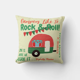 Camper Quotes Pillow - Retro rot grün Anpassbar Kissen
