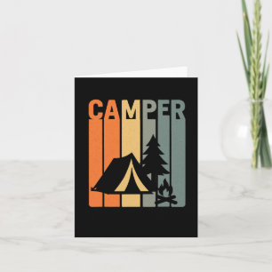 Camper Retro Funny Camping Zelt Feuerwerk Pine Tre Karte