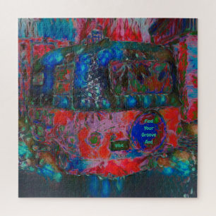 Camper Retro Hippie Finden Sie Ihre Groove und Vib Puzzle