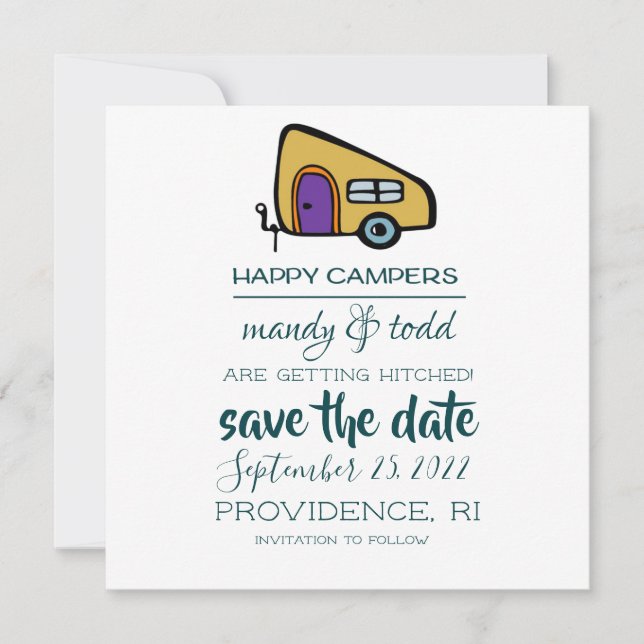 Camper Save the Date (Vorderseite)