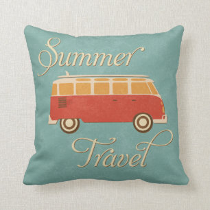 Camper-Sommer-Reise-Dekor-Kissen KRW Retro Kissen