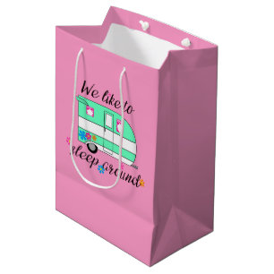Camper Spaß / "Wir schlafen gerne herum" Mittlere Geschenktüte