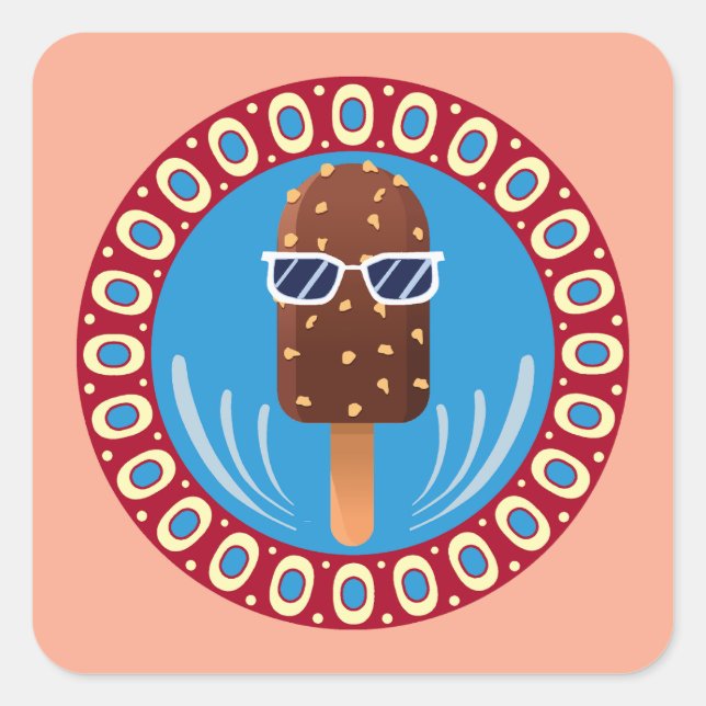 camper stuff quadratischer aufkleber (Vorderseite)