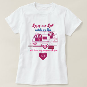 Camper-Trailer-Rose sind Red Valentine T-Shirt