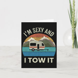 Camper Trailer Rv Geschenk Vintagen lustig ich bin Karte