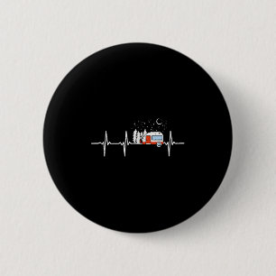 Camper Trailer Teardrop Heartbeat Rv Camping Button