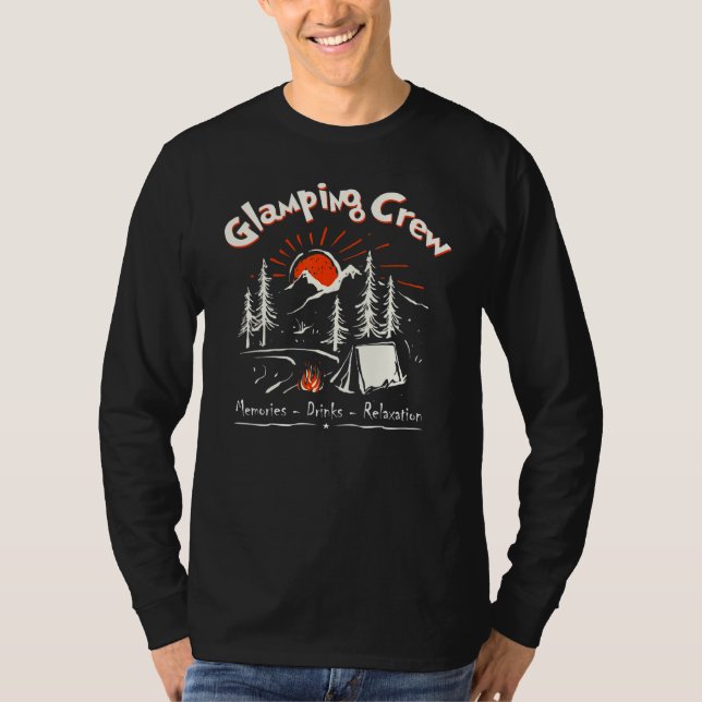 Camper Vacation Glamping Crew Memories Fire Friend T-Shirt (Vorderseite)