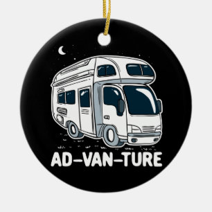Camper Van Camping Adventure Gag Keramik Ornament