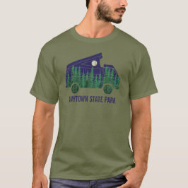 Camper Van mit Pop Up Zelt-Textgrafik T-Shirt