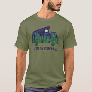 Camper Van mit Pop Up Zelt-Textgrafik T-Shirt