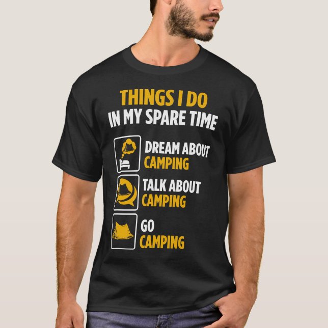 Camper Zeit träumen über Camping T-Shirt (Vorderseite)