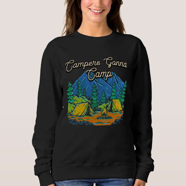 Campers Gonna Camp Summer Vacation Tropical Trip C Sweatshirt (Vorderseite)