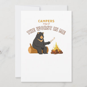 Campers holen das Schlimmste in Me aus - Bären-Cam Feiertagskarte