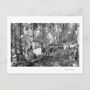 Campers Posing Postkarte