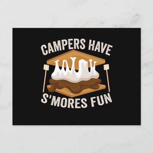 Campers's more Fun Funny Camping Liebhaber Postkarte (Vorderseite)
