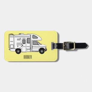 Campervan Cartoon Illustration Gepäckanhänger