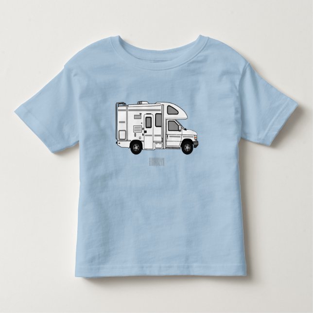 Campervan Cartoon Illustration Kleinkind T-shirt (Vorderseite)