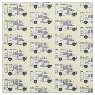 Campervan Cartoon Illustration Stoff