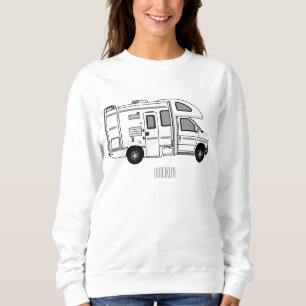 Campervan Cartoon Illustration Sweatshirt