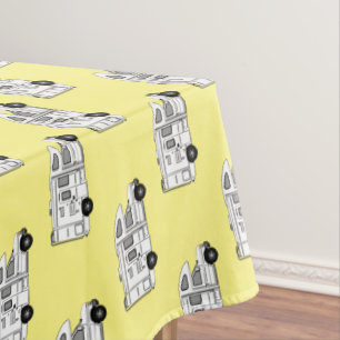 Campervan Cartoon Illustration Tischdecke