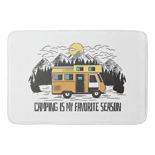 Campervan Mountain Retreat Badematte (Vorderseite)