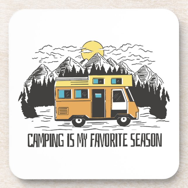 Campervan Mountain Retreat Getränkeuntersetzer (Vorderseite)