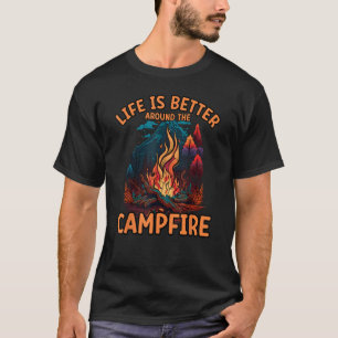 Campfire Adventures Family Camping Sommerfeuer T-Shirt