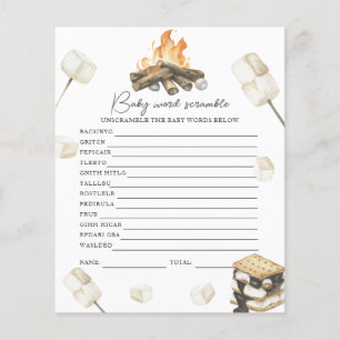 Campfire Babydusche - Baby Word Scramble