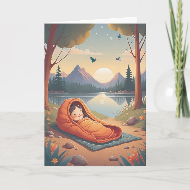 Campfire Birthday Memories Karte (Vorderseite)