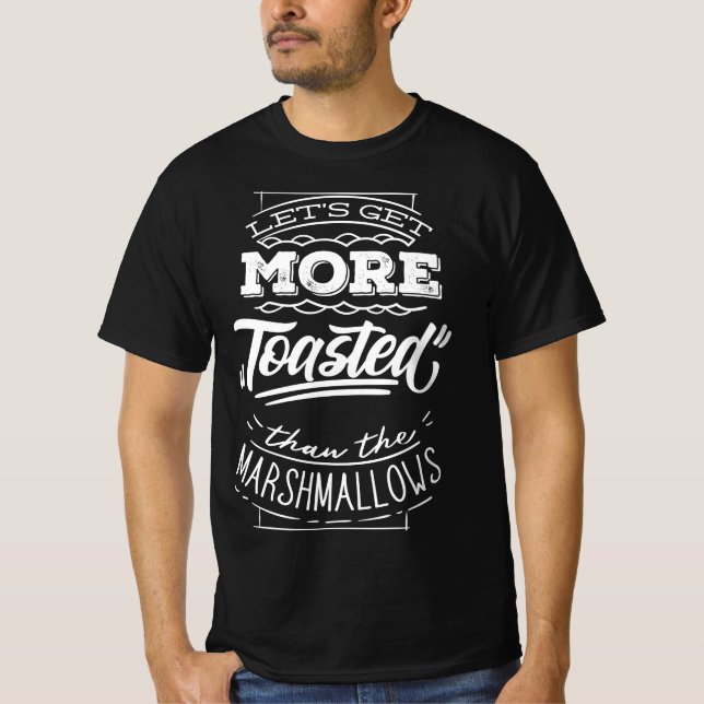 Campfire Camping toasted Marshmallows T-Shirt (Vorderseite)