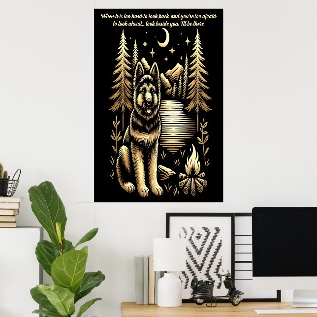 Campfire Companion Under Stars Poster (Heimbüro)